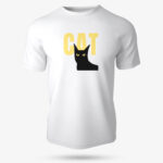 Minimalist Cat Graphic Printed T-Shirt