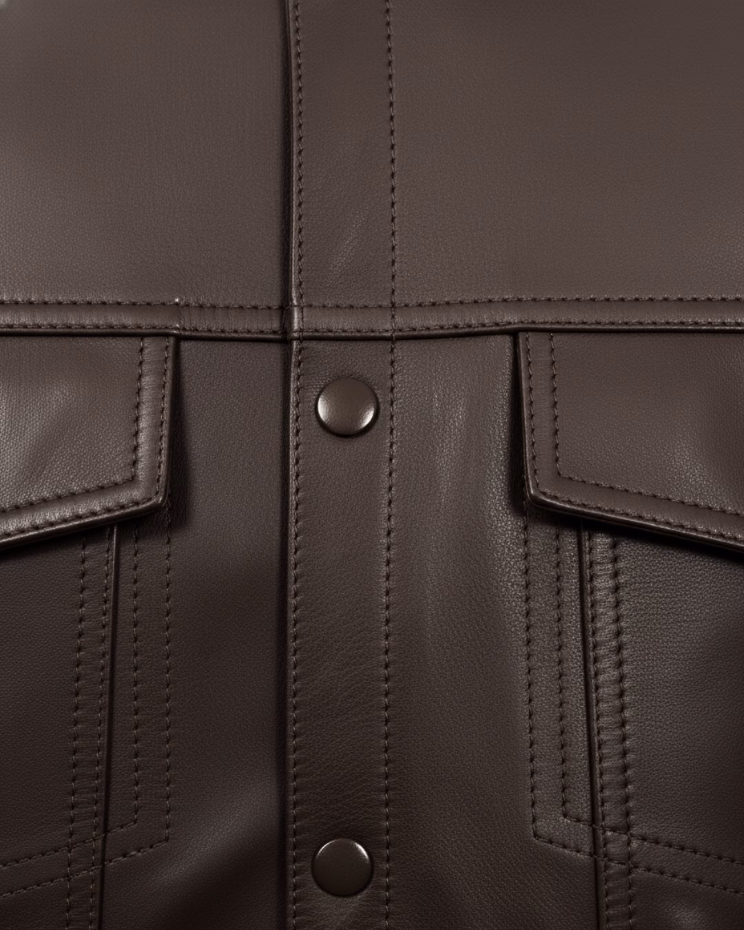 The Vanguard — Classic Trucker, Premium Vegan Leather Jacket - Image 6