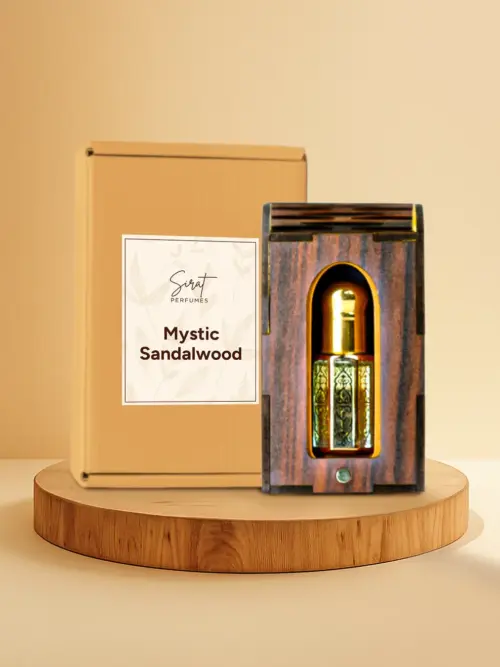 Mystic Sandalwood Roll-On Attar (Premium Wooden Box, 6ml)
