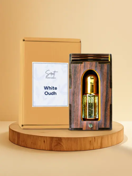 White Oud Roll-On Attar (Premium Wooden Box, 6ml)